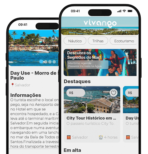 Aplicativo Vivango em celular